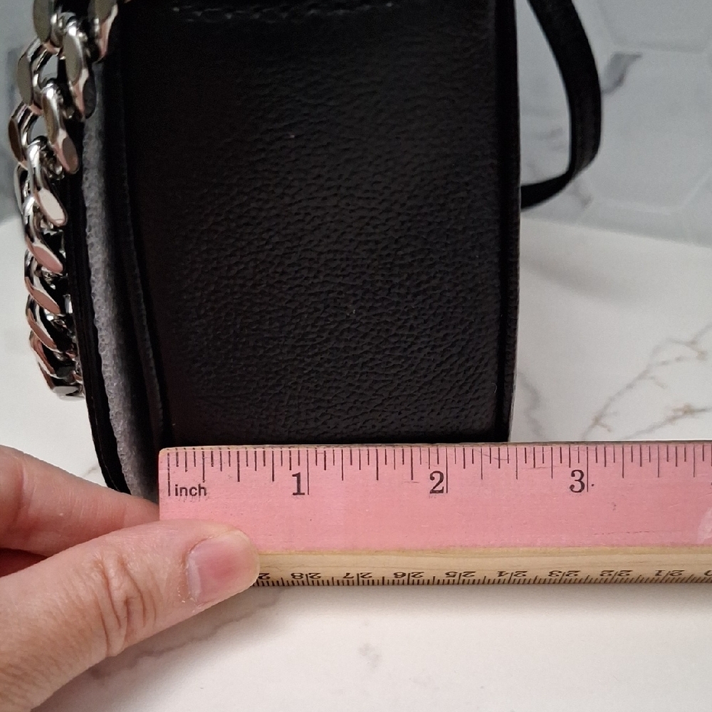 Rebecca Minkoff Black Crossbody Bag with Silver Chain - Picture 12 of 14